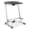 6600 Series Elephant Z-Stool, Backless, Supports Up To 500 Lb, 22" Seat Height, Black Seat, Chrome Frame