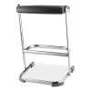 6600 Series Elephant Z-Stool, Backless, Supports Up To 500 Lb, 24" Seat Height, Black Seat, Chrome Frame