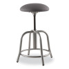 6800 Series Height Adjustable Fabric Padded Swivel Stool, Supports 300 Lb, 18" To 25" Seat Height, Charcoal Seat/Gray Base