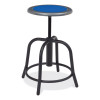 6800 Series Height Adjustable Metal Seat Stool, Supports Up To 300 Lb, 18" To 24" Seat Height, Persian Blue Seat/Black Base