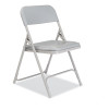 800 Series Premium Plastic Folding Chair, Supports Up To 500 Lb, 18" Seat Height, Gray Seat, Gray Back, Gray Base, 4/Carton