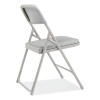 800 Series Premium Plastic Folding Chair, Supports Up To 500 Lb, 18" Seat Height, Gray Seat, Gray Back, Gray Base, 4/Carton