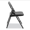 800 Series Plastic Folding Chair, Supports Up To 500 Lb, 18" Seat Height, Charcoal Seat, Charcoal Back, Black Base, 4/Carton