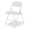 800 Series Plastic Folding Chair, Supports Up To 500 Lb, 18" Seat Height, Bright White Seat, White Base, 4/Carton
