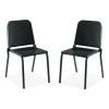 8200 Series Melody Music Chair, Supports Up To 300 Lbs, 17.5" Seat Height, Black Seat, Black Back, Black Base, 2/Pack