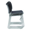 8500 Series Ultra-Compact Plastic Stack Chair, Supports Up To 500 Lbs, 17" Seat Height, Gray Seat/Back, Chrome Base, 4/Carton