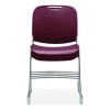 8500 Series Ultra-Compact Plastic Stack Chair, Supports 500 Lbs, 17" Seat Height, Burgundy Seat/Back, Chrome Base, 4/Carton