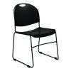 850 Series Multi-Purpose Ultra Compact Stack Chair, Supports Up To 300 Lbs, 17" Seat Height, Black Seat/Back/Base, 4/Carton