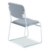 8600 Series Fabric Padded Signature Stack Chair, Supports Up To 500 Lb, 19" Seat Height, Gray Seat/Back, Chrome Base, 2/Pack