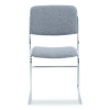8600 Series Fabric Padded Signature Stack Chair, Supports Up To 500 Lb, 19" Seat Height, Gray Seat/Back, Chrome Base, 2/Pack