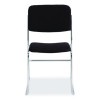 8600 Series Fabric Padded Signature Stack Chair, Supports Up To 500 Lb, 19" Seat Ht, Black Seat/Back, Chrome Base, 2/Pack