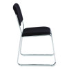 8600 Series Fabric Padded Signature Stack Chair, Supports Up To 500 Lb, 19" Seat Ht, Black Seat/Back, Chrome Base, 2/Pack