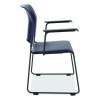 8700 Series Cafetorium Chair With Armrests, Supports Up To 500 Lb, 18" Seat Ht, Blue Seat/Back, Black Base, 4/Ct, 2 Ct/Bundle
