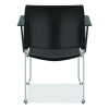 8700 Series Cafetorium Chair w/Armrests, Supports Up To 500 Lb, 18" Seat Ht, Black Seat/Back, Chrome Base, 4/Ct, 2 Ct/Bundle