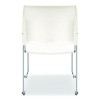 8800 Series Cafetorium Plastic Stack Chair, Supports Up To 500 Lb, 18" Seat Height, White Seat/Back, Chrome Base, 4/Carton