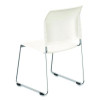8800 Series Cafetorium Plastic Stack Chair, Supports Up To 500 Lb, 18" Seat Height, White Seat/Back, Chrome Base, 4/Carton