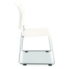 8800 Series Cafetorium Plastic Stack Chair, Supports Up To 500 Lb, 18" Seat Height, White Seat/Back, Chrome Base, 4/Carton