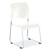 8800 Series Cafetorium Plastic Stack Chair, Supports Up To 500 Lb, 18" Seat Height, White Seat/Back, Chrome Base, 4/Carton