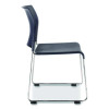 8800 Series Cafetorium Plastic Stack Chair, Supports Up To 500 Lb, 18" Seat Height, Blue Seat/Back, Chrome Base, 4/Carton