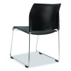 8800 Series Cafetorium Plastic Stack Chair, Supports Up To 500 Lb, 18" Seat Height, Black Seat/Back, Chrome Base, 4/Carton