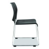 8800 Series Cafetorium Plastic Stack Chair, Supports Up To 500 Lb, 18" Seat Height, Black Seat/Back, Chrome Base, 4/Carton