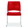 8800 Series Cafetorium Plastic Stack Chair, Supports Up To 500 Lb, 18" Seat Height, Red Seat, Red Back, Chrome Base, 4/Carton