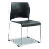 8800 Series Cafetorium Plastic Stack Chair, Supports Up To 500 Lb, 18" Seat Height, Charcoal Seat/Back, Chrome Base, 4/Carton
