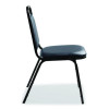 9100 Series Vinyl Upholstered Stack Chair, Supports 300 Lbs, 18" Seat Height, Midnight Blue Seat/Back, Black Base, 4/Carton