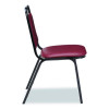 9100 Series Vinyl Upholstered Stack Chair, Supports Up To 300 Lbs, 18" Seat Height, Burgundy Seat/Back, Black Base, 4/Carton