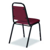 9100 Series Vinyl Upholstered Stack Chair, Supports Up To 300 Lbs, 18" Seat Height, Burgundy Seat/Back, Black Base, 4/Carton