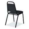 9100 Series Vinyl Upholstered Stack Chair, Supports Up To 300 Lbs, 18" Seat Height, Black Seat/Back/Base, 4/Carton