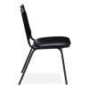 9100 Series Vinyl Upholstered Stack Chair, Supports Up To 300 Lbs, 18" Seat Height, Black Seat/Back/Base, 4/Carton