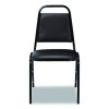 9100 Series Vinyl Upholstered Stack Chair, Supports Up To 300 Lbs, 18" Seat Height, Black Seat/Back/Base, 4/Carton