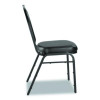 9200 Series Premium Upholstered Stack Chair, Vinyl, Supports Up To 500 Lb, 19" Seat Height, Black Seat/Back, Black Base, 2/Pk