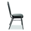 9300 Series Deluxe Upholstered Stack Chair, Vinyl, Supports Up To 500 Lb, 19" Seat Height, Black Seat/Back/Base, 2/Pack