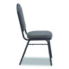 9300 Series Deluxe Upholstered Stack Chair, Fabric, Supports 500 Lb,19" Seat Ht, Nat Graystone Seat/Back, Black Base, 2/Pk