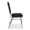 9300 Series Deluxe Upholstered Stack Chair, Fabric, Supports 500 Lb, 19" Seat Ht, Diamond Navy Seat/Back, Silver Base, 2/Pack