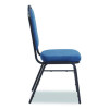 9300 Series Deluxe Upholstered Stack Chair, Fabric, Supports 500 Lb, 19" Seat Ht, Natural Blue Seat/Back, Black Base, 2/Pack