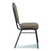 9300 Series Deluxe Upholstered Stack Chair, Fabric, Supports 500 Lb, 19" Seat Ht, Natural Taupe Seat/Back, Black Base, 2/Pack