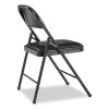 950 Series Vinyl Padded Steel Folding Chair, Supports Up To 250 Lb, 17.75" Seat Height, Black, 4/Carton