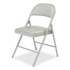 950 Series Vinyl Padded Steel Folding Chair, Supports Up To 250 Lb, 17.75" Seat Height, Gray, 4/Carton