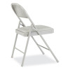 950 Series Vinyl Padded Steel Folding Chair, Supports Up To 250 Lb, 17.75" Seat Height, Gray, 4/Carton