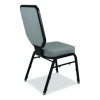 Flex-Back Banquet Chair, Supports Up To 500 Lbs, 18.6" Seat Height, Morticia Lithium Seat/Back, Black Base, 2/Pack