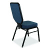 Flex-Back Banquet Chair, Supports Up To 500 Lbs, 18.6" Seat Height, Morticia Blue Lagoon Seat/Back, Black Base, 2/Pack