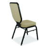 Flex-Back Banquet Chair, Supports Up To 500 Lbs, 18.6" Seat Height, Morticia Taupe Seat/Back, Black Base, 2/Pack