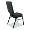 Flex-Back Banquet Chair, Supports Up To 500 Lbs, 18.6" Seat Height, Morticia Onyx Seat/Back, Black Base, 2/Pack