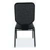 Flex-Back Banquet Chair, Supports Up To 500 Lbs, 18.6" Seat Height, Morticia Onyx Seat/Back, Black Base, 2/Pack