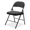 970 Series Fabric Padded Steel Folding Chair, Supports Up To 250 Lb, 17.75" Seat Height, Star Trail Black, 4/Carton