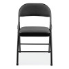 970 Series Fabric Padded Steel Folding Chair, Supports Up To 250 Lb, 17.75" Seat Height, Star Trail Black, 4/Carton