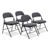 970 Series Fabric Padded Steel Folding Chair, Supports Up To 250 Lb, 17.75" Seat Height, Star Trail Blue, 4/Carton
